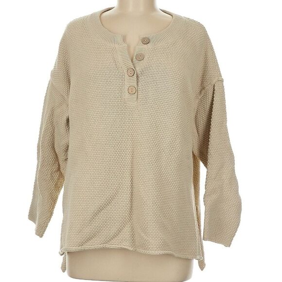 Revolve Free People BEACH Hailee SET Tan Alfalfa Waffle Knit Thermal Loungewear - Picture 4 of 10